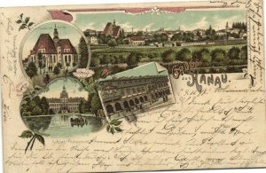 PC GERMANY, GRUSS AUS HANAU, Vintage LITHO Postcard (b32001)