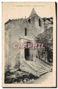 Old Postcard Les Baux B R Church St Vincent