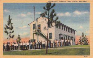 Postcard Military Classification Building Camp Shelby Mississippi