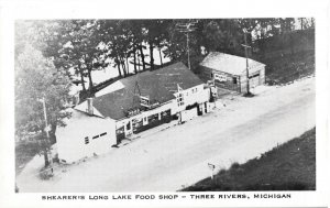 VINTAGE POSTCARD SHEARERS LONG LAKE FOOD HOP THREE RIVERS MICHIGAN FROM 1950 PHO