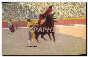 Old Postcard Bullfight Bullfight One pase ayudado