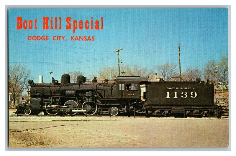 Boot Hill Special Dodge City Kansas Santa Fe RR Vintage Standard View Postcard 