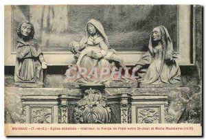 Old Postcard T and G Moissac Abbey Church Interior of the Virgin Piete betwee...