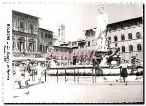 Old Postcard The Fountain of Neptune Bologna year 1957