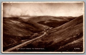 Postcard Banffshire Scotland c1935 The Lecht Road to Tomintoul RPPC