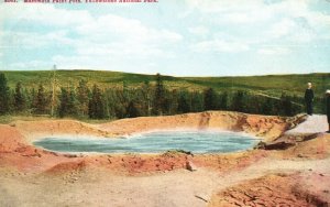 Vintage Postcard Mammoth Paint Pots Attraction Yellowstone National Park Wyoming