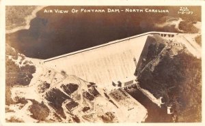 Fontana Dam North Carolina Aerial View Real Photo Vintage Postcard AA33806