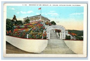 c1915 Residence Of WM. Wrigley Jr, Avalon California. Postcard F81E