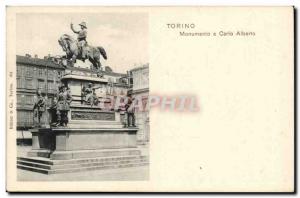 Italia - Italy - Italy - Torino - Monumento a Carlo Alberto - Old Postcard