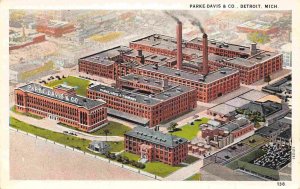 Parke Davis Co Pharmaceutical Drugs Detroit Michigan 1930s postcard