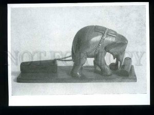 180730 BURMA Elephant at work old postcard