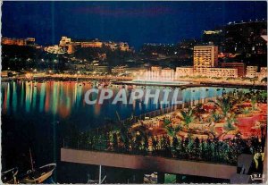 Postcard Modern MONACO night Harbor View g�n�rale the terrace of the pool...