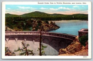 Vintage Oklahoma Postcard - Quanah Parker Dam  Wichita Mountains   Lawton