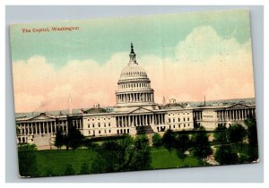 Vintage 1910's Postcard Panoramic View U.S. Capitol Washington DC