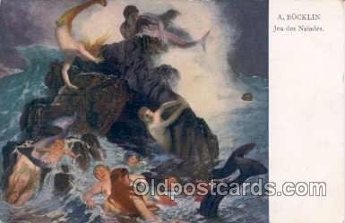 Artist Bocklin, Mermaid, Mermaids Artist Bocklin Unused 