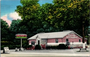 Postcard FL Monticello Drawdy's Restaurant Route 19 CHROME 1961 L14