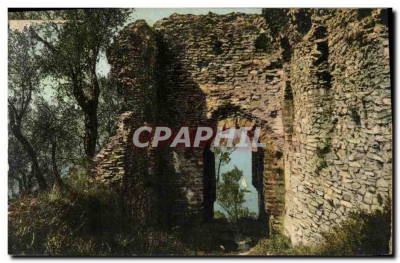Postcard Old Chateau Lago of Garda Sirmione Catullo Grotto