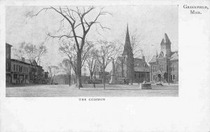 The Common Greenfield Massachusetts 1905c postcard