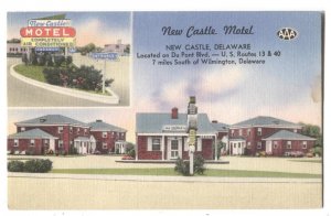 Postcard New Castle Motel New Castle DE Delware