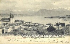Luzern und die Alpen Swizerland Postcard
