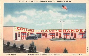 Douglas Arizona Camp Grande Linen Vintage Postcard AA48871 