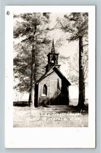 View Of Little Wayside Prayer Chapel, Austin Minnesota RPPC Postcard