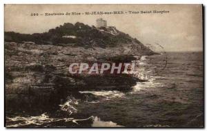 Old Postcard Nice surroundings St Jean sur Mer Tour Saint Hospice