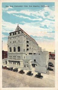 LOS ANGELES, CA California  THE NEW UNIVERSITY CLUB~Cars Outside  1931 Postcard 