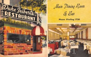 Washington DC Duke Zeibert's Restaurant Dining Room Vintage Postcard AA59977