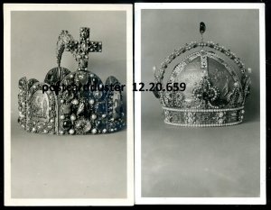 h3267- GERMANY AUSTRIA ROYALTY 1920s Lot of 2 Kaiser Crowns. Real Photo Postcard