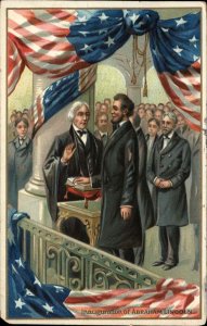 Tuck Abe Abraham Lincoln Birthday Inauguration Patriotic c1910 Postcard