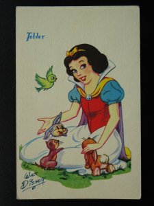 French Walt Disney Snow White Character SNOW WHITE c1950s PC by Tobler Chocolate