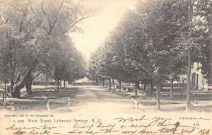 Lebanon Springs New York Main Street Scene Antique Postcard K95149