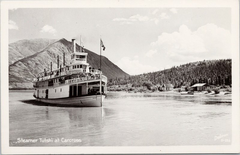 Steamer 'Tutshi' at Carcross YT Yukon Unused Dedman Real Photo Postcard G92