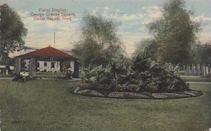 Iowa Cedar Rapids Floral Display George Greene Square