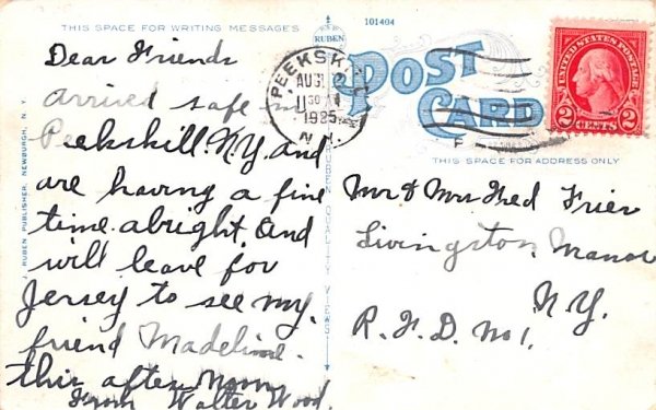 Peekskill Bear Mountain New York Postcard