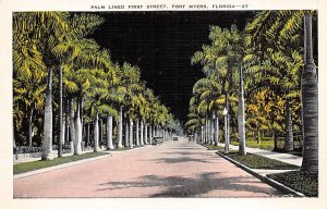 Palm Lined First Street - Fort Myers, Florida FL  