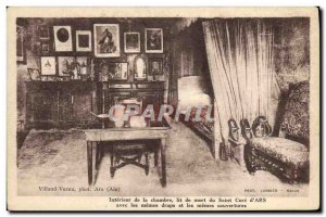 Old Postcard Ars Interior House Bed Death of Saint Cure