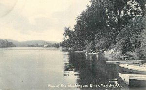 Postcard C-1905 Ohio Marietta View Muskingum River Rotograph undivided 23-13012