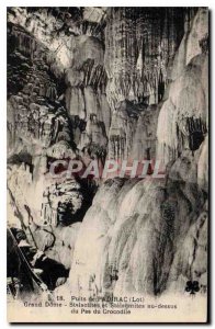 Old Postcard Well of Padirac (Lot) Great Dome Stalactites and stalagmites abo...