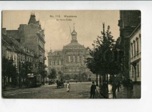 299930 POLAND WARSZAWA Nowy-Swiat street TRAM Vintage postcard