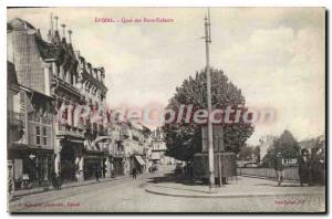 Old Postcard Epinal Quai des Bons Enfants