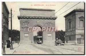 Postcard Old Montpellier Arc de Triomphe