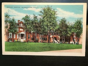 Vintage Postcard 1915-1930 Brokaw Hospital, Bloomington, Illinois (IL)