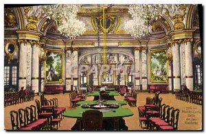 Old Postcard Monte Carlo Roulette Casino Game room