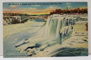 Niagara Falls in Winter from Goat Island showing American Falls Postcard B13