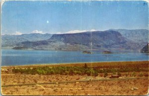 Lake Mead Fortification Mountain National Park Service Postcard MIke Roberts VTG 