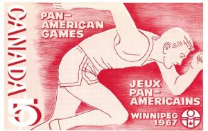 Winnipeg, Canada  1967 PAN-AMERICAN GAMES Postage Stamp Reproduction  Postcard