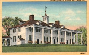 Vintage Postcard 1920's George Washington's Mansion Mount Vernon Virginia VA