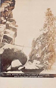 WHITE SUPHUR SPRINGS MT~FLATIRON CASTLE MOUNTAINS~CHAMBERLIN REAL PHOTO POSTCARD
